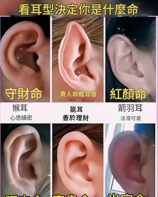 你的耳朵的形狀像哪一種？看你屬於什麼命