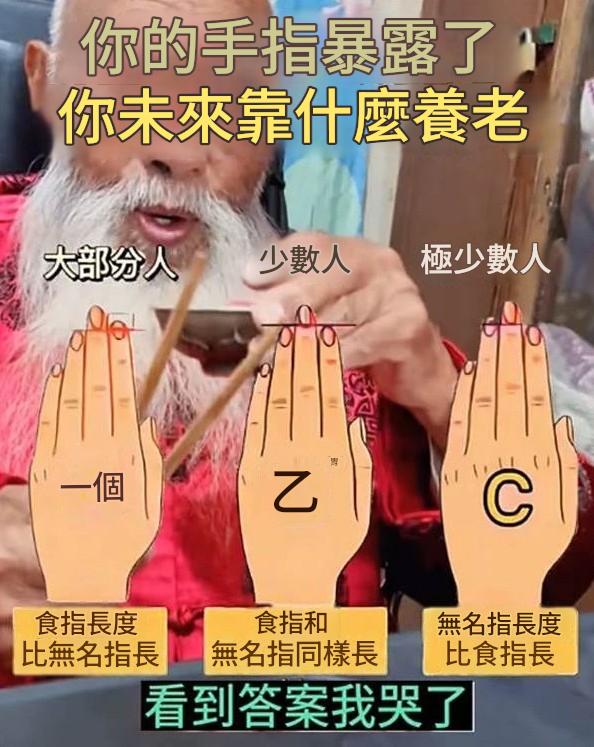 你的手指暴露了你未來「靠什麼養老」，超準！