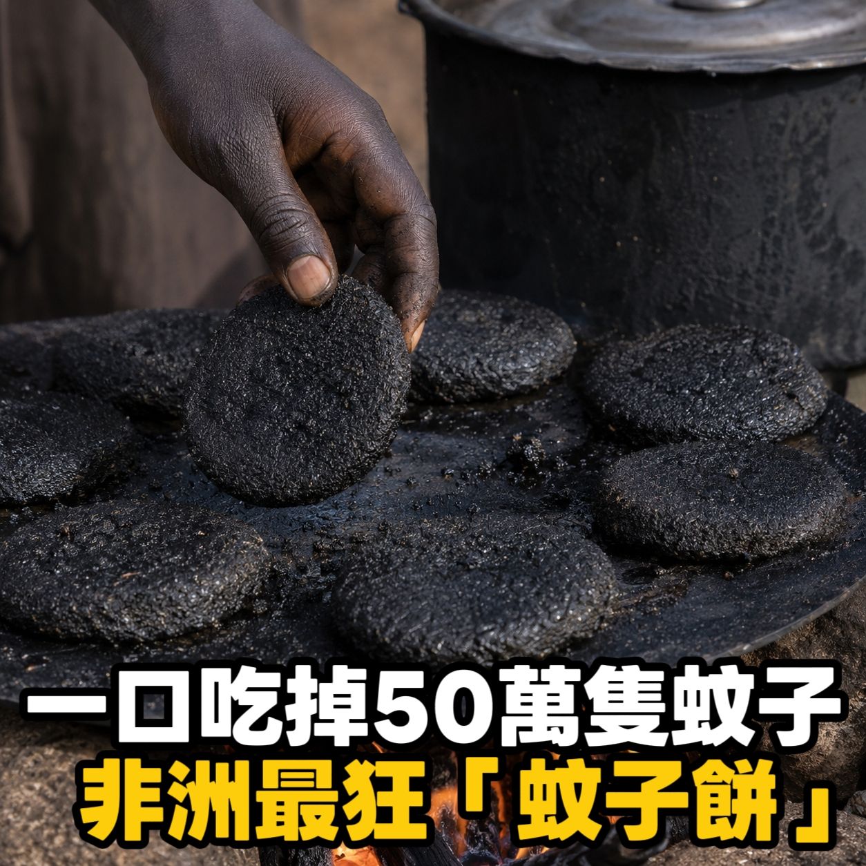 一口吃掉50萬隻蚊子餅，非洲最狂「蚊子餅」