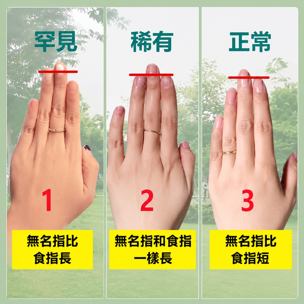 你的手指長短，暴露是天生富貴命還是勞碌命！