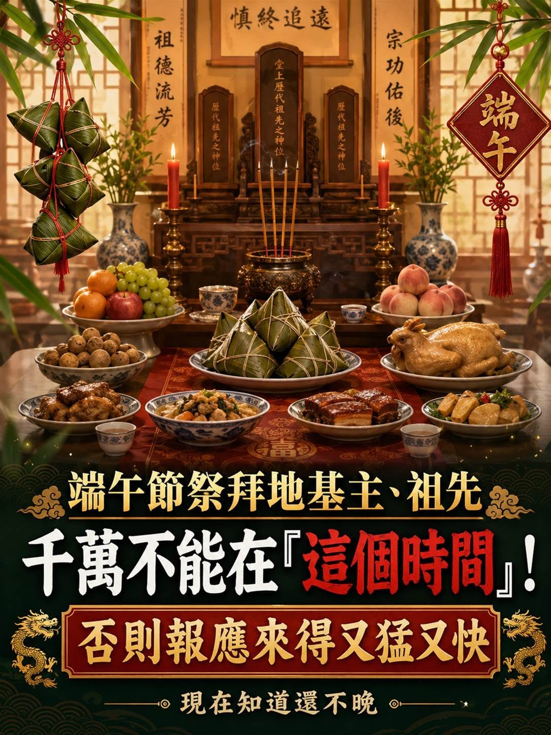 端午節祭拜地基主、祖先，千萬不能在「這個時間」！否則報應來得又猛又快，現在知道還不晚