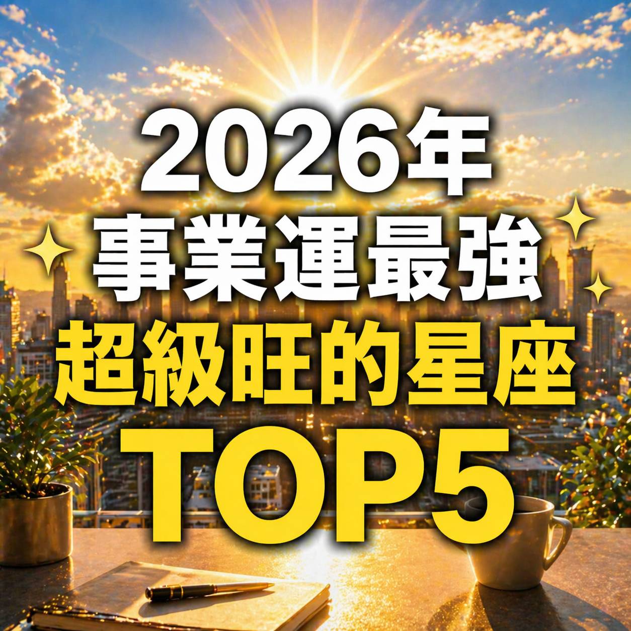 2026年事業運最強 超級旺的星座TOP5