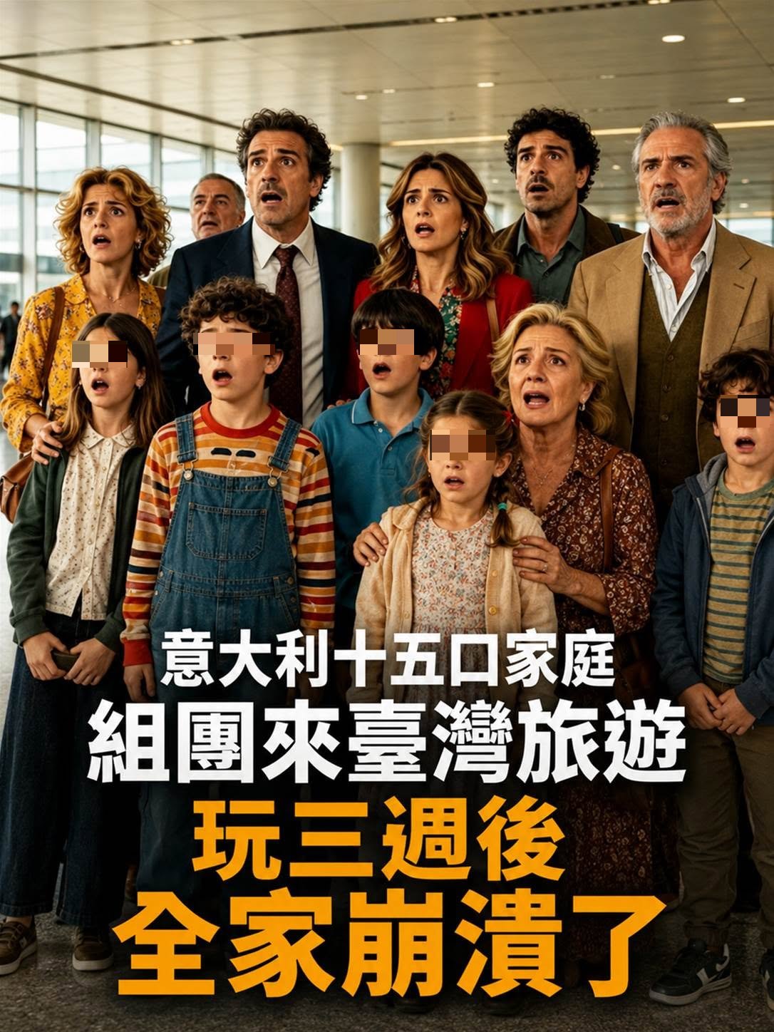 意大利十五口家庭組團來台灣旅遊，玩三週後，全家崩潰了