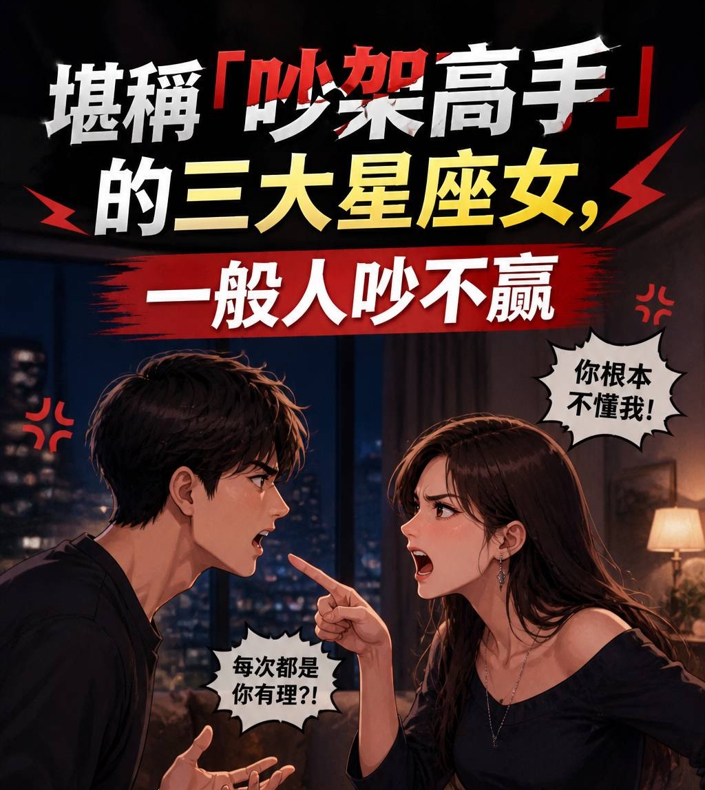 堪稱「吵架高手」的三大星座女，一般人吵不贏