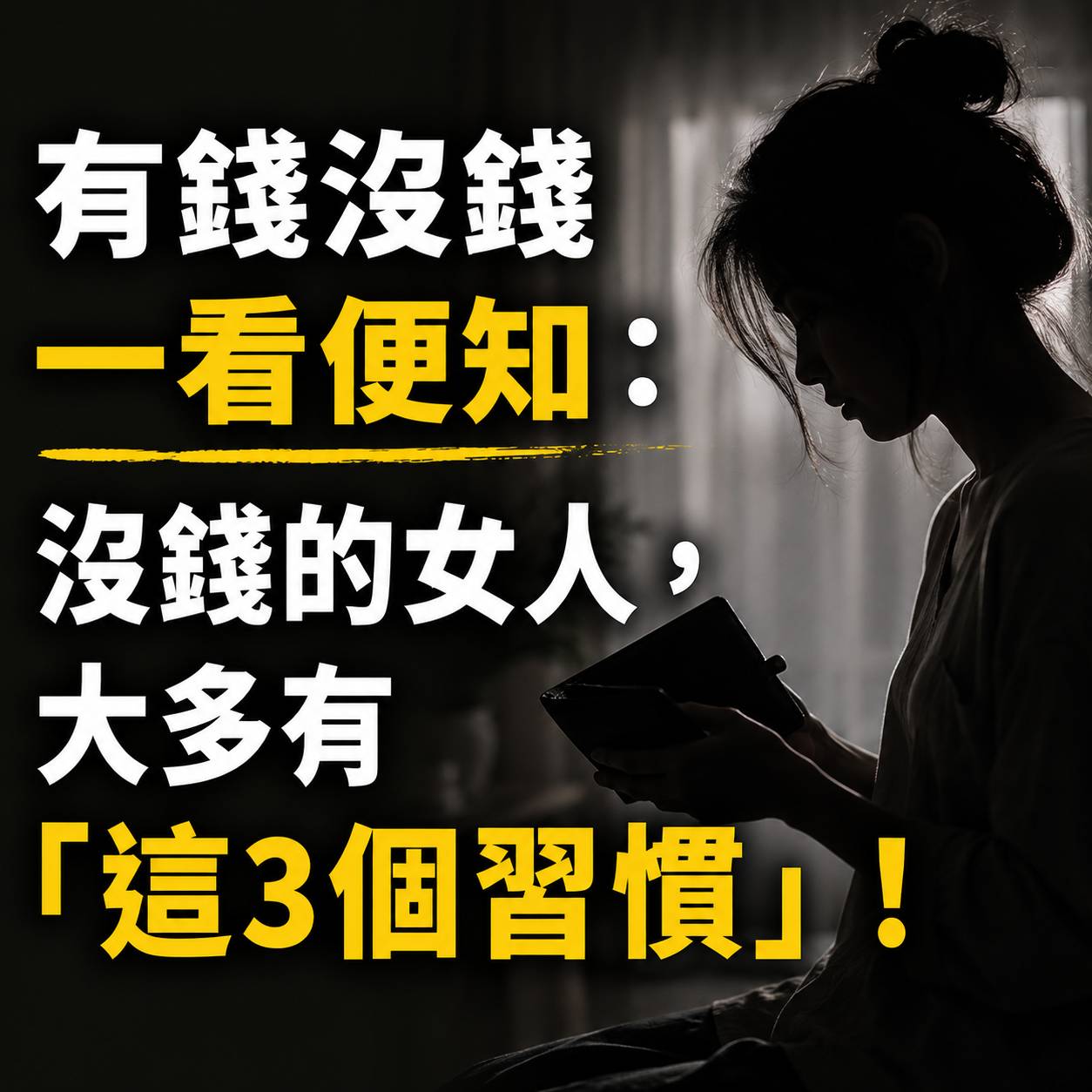 有錢沒錢一看便知：沒錢的女人，大多有「這3個習慣」！