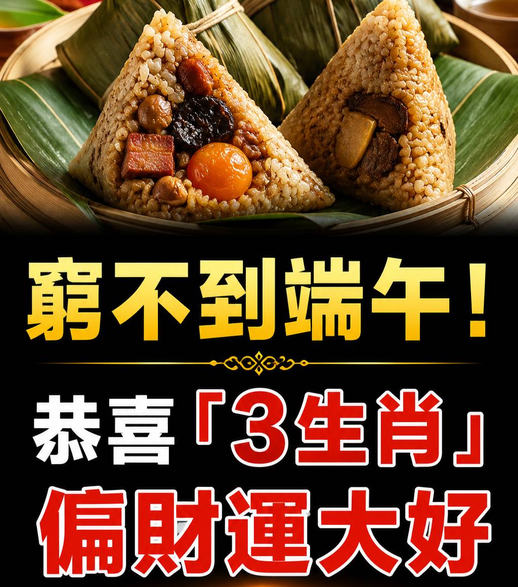 窮不到端午！恭喜「3生肖」偏財運大好