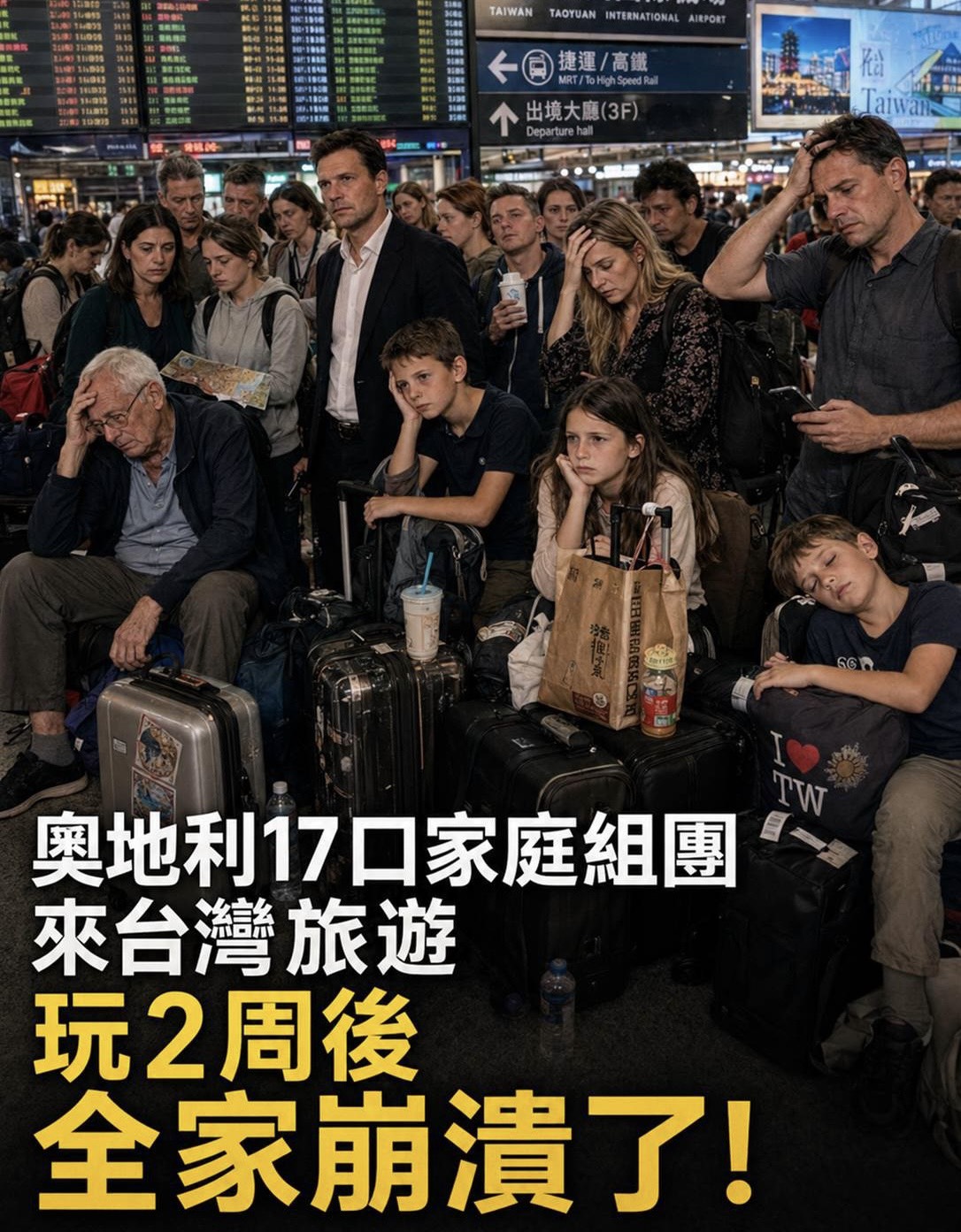 奧地利17口家庭組團來台灣旅遊,玩2周後,全家崩潰了!