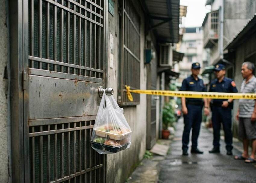 每餐掛門口就走!新北瑞芳92歲嬤便當一直沒動,鄰居察覺異樣報警,員警破門目睹屋內當場嚇呆