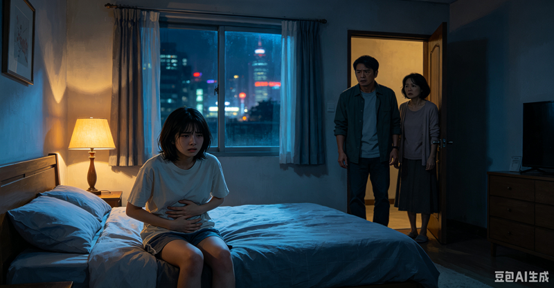 臺北女孩總說肚子裡有東西在動，父親不信帶去檢查，結果讓全家都崩潰了...