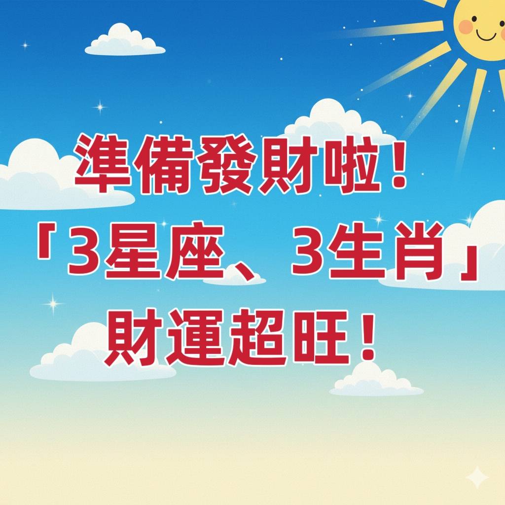 準備發財啦!「3星座、3生肖」財運超旺!