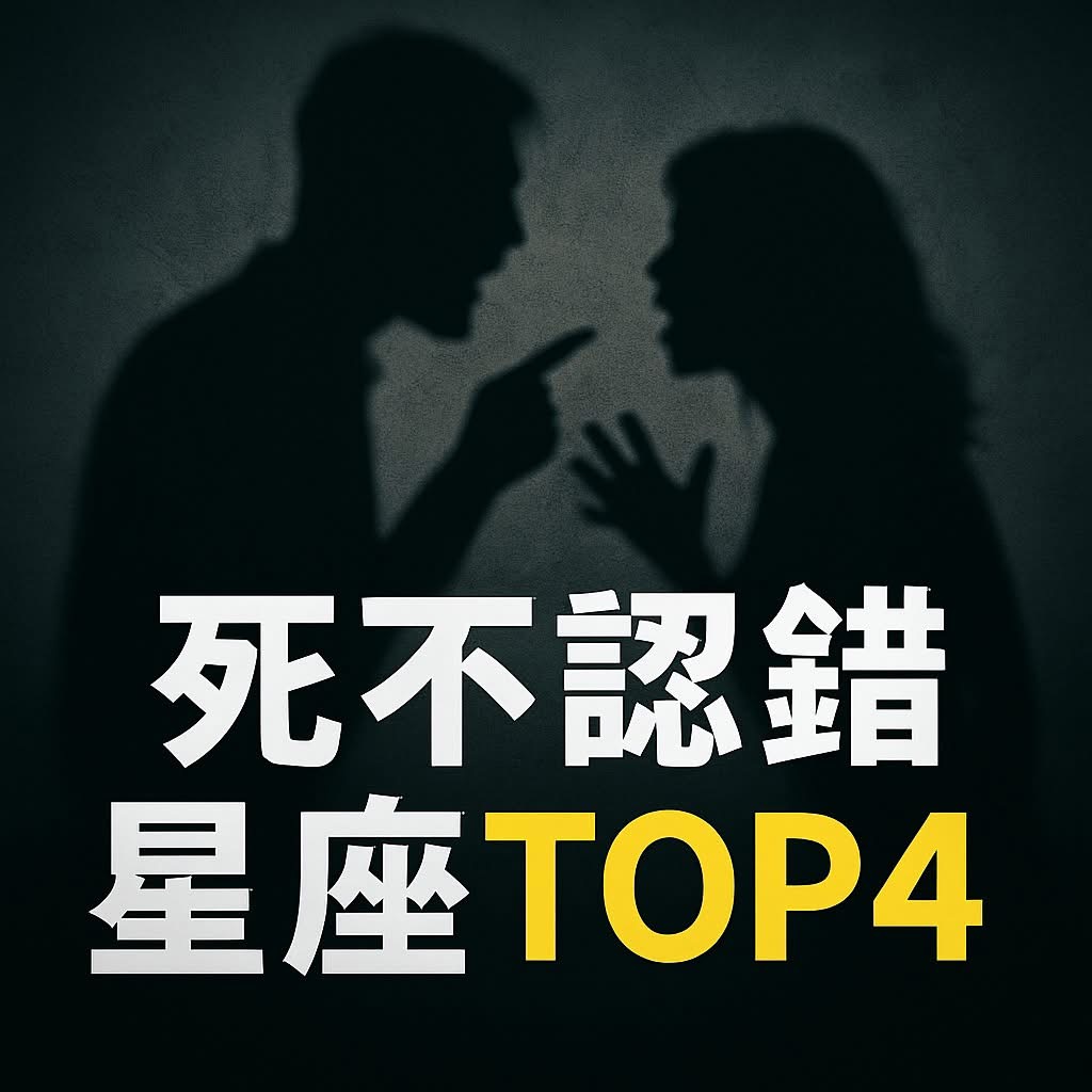 死不認錯星座TOP4!