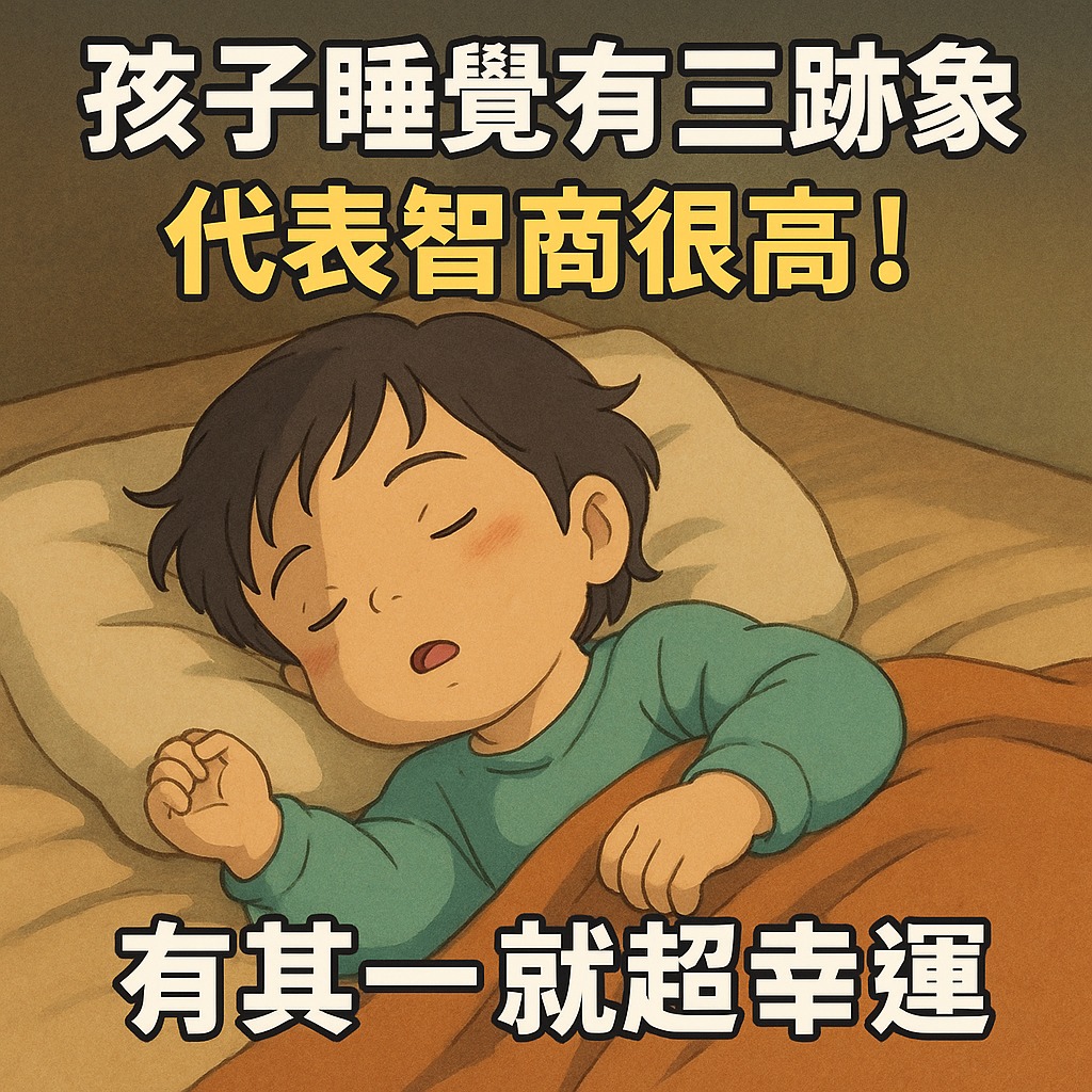 孩子睡覺有三跡象，代表智商很高！有其一就超幸運