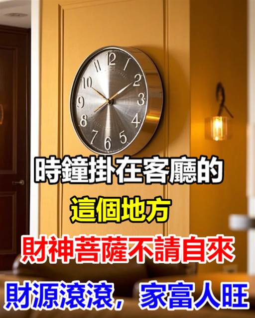 時鐘掛在客廳的這個地方，財神菩薩不請自來，財源滾滾