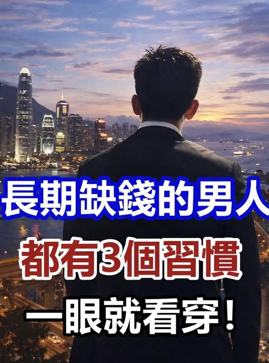 長期缺錢的男人，都有三個習慣，一眼就會被看穿！