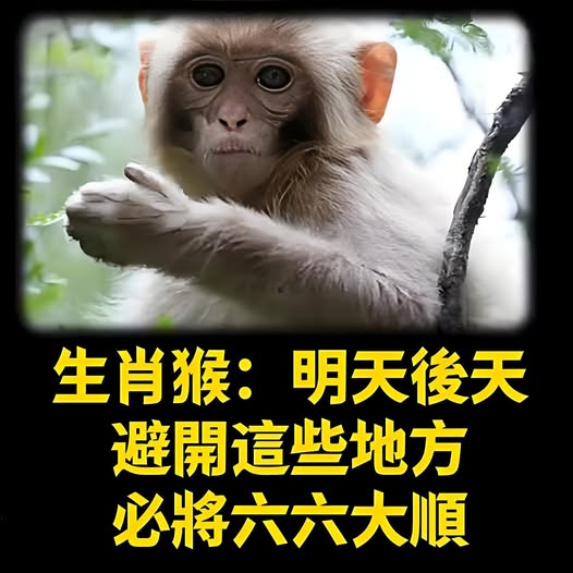 生肖猴:明天後天避開這些地方, 必將六六大順