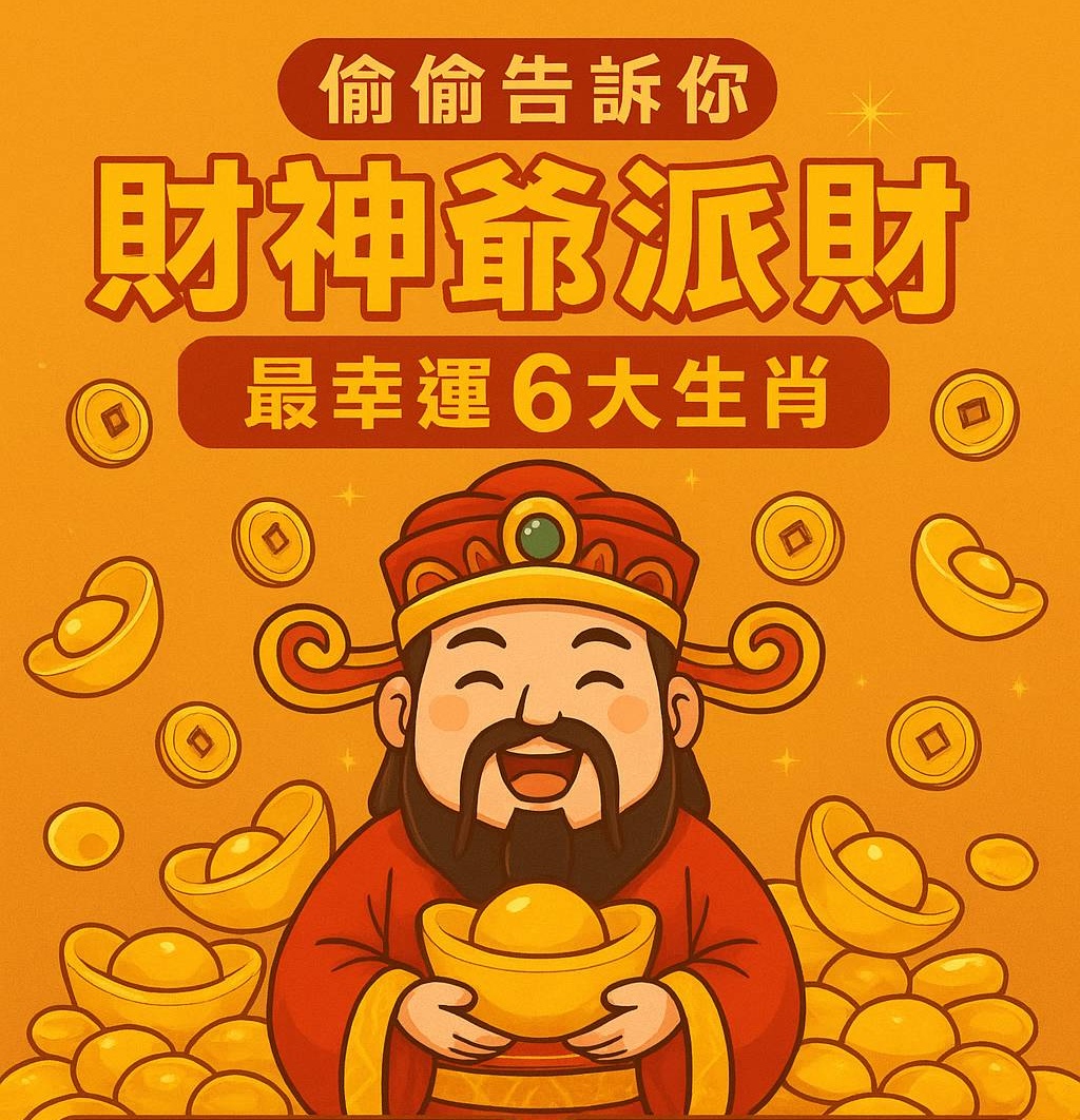 偷偷告訴你 財神爺派財 最幸運 6大生肖