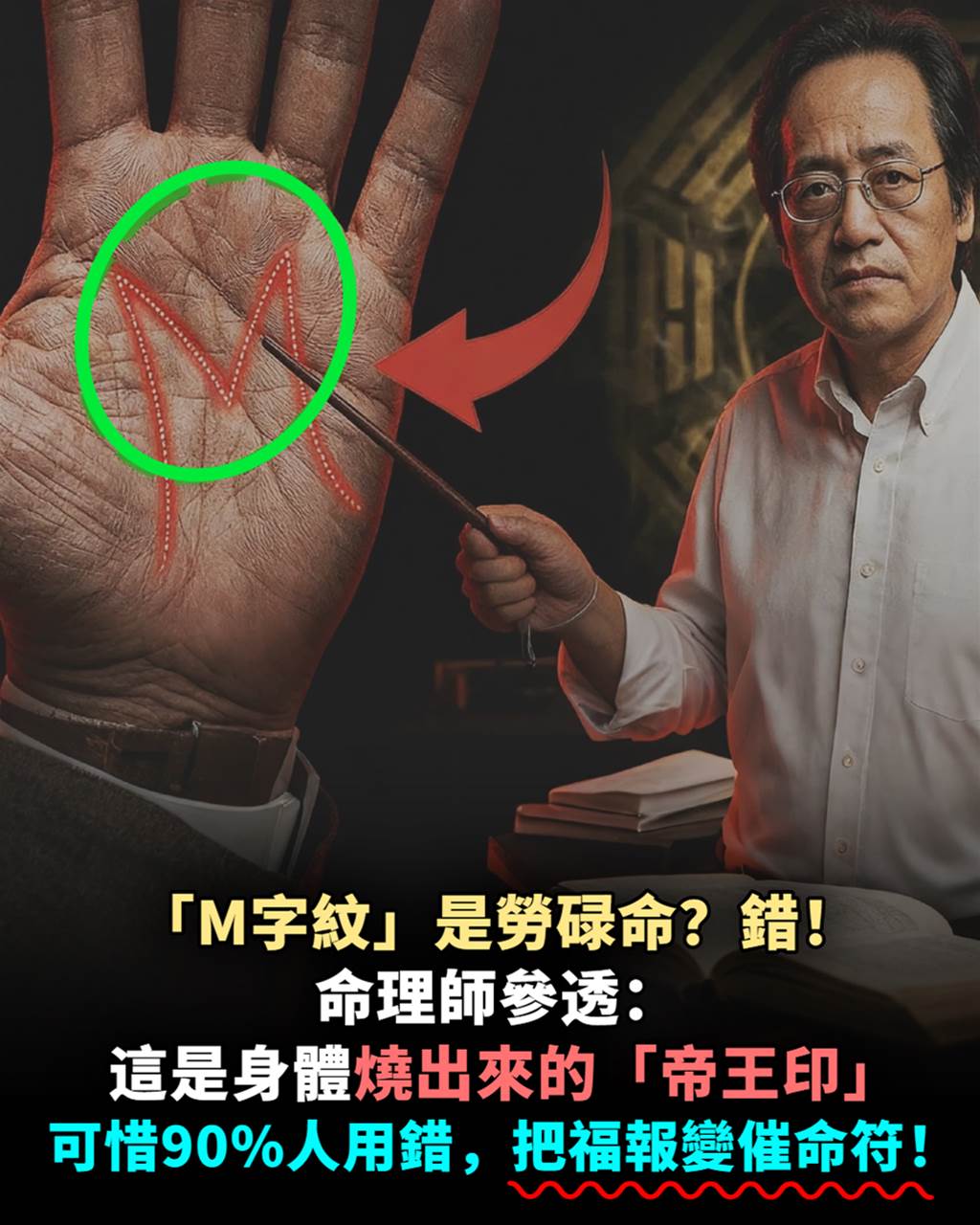 「M字紋」是勞碌命?錯!命理師參透:這是身體燒出來的「帝王印」!可惜90%人用錯,把福報變成催命符!