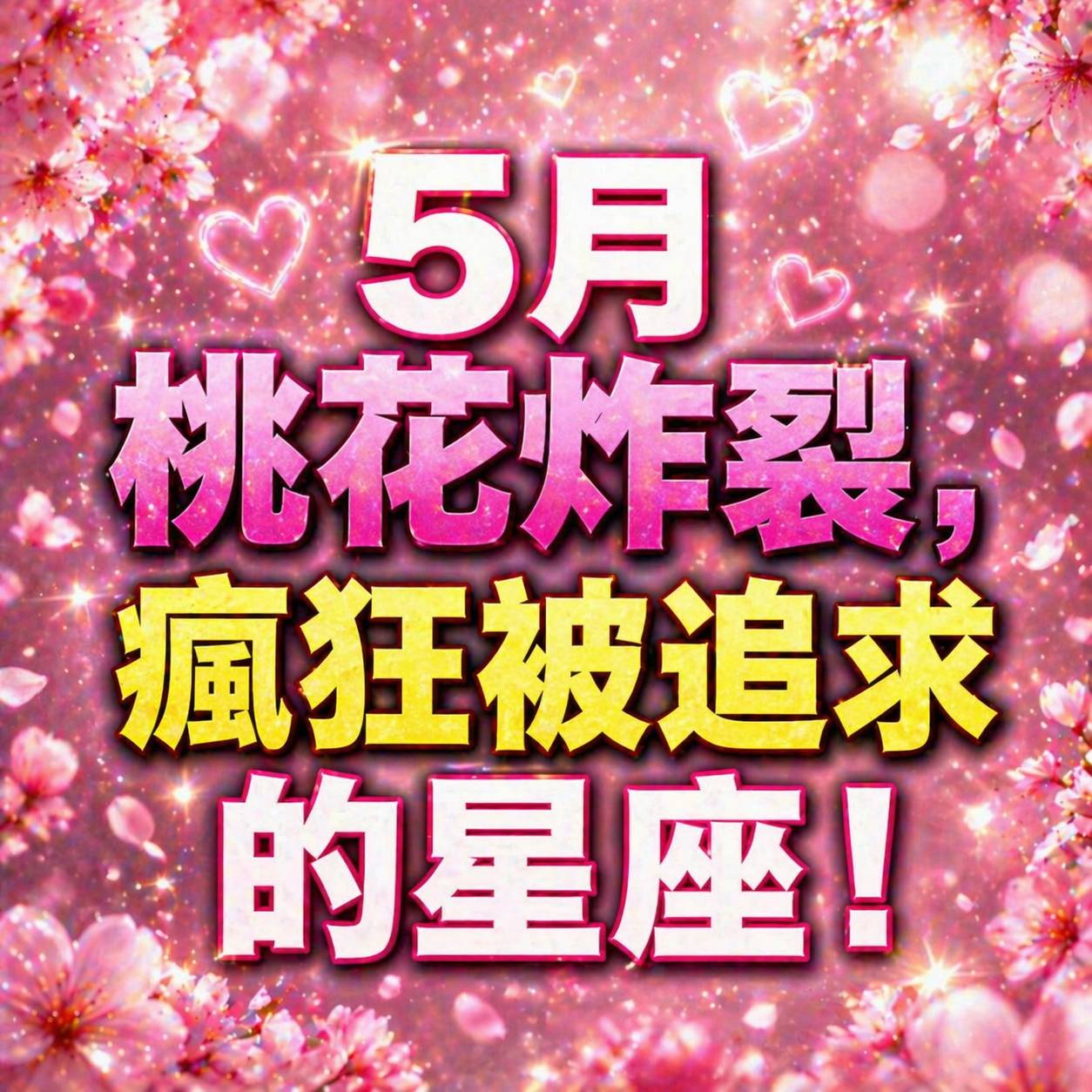 5月桃花炸裂，瘋狂被追求的星座！