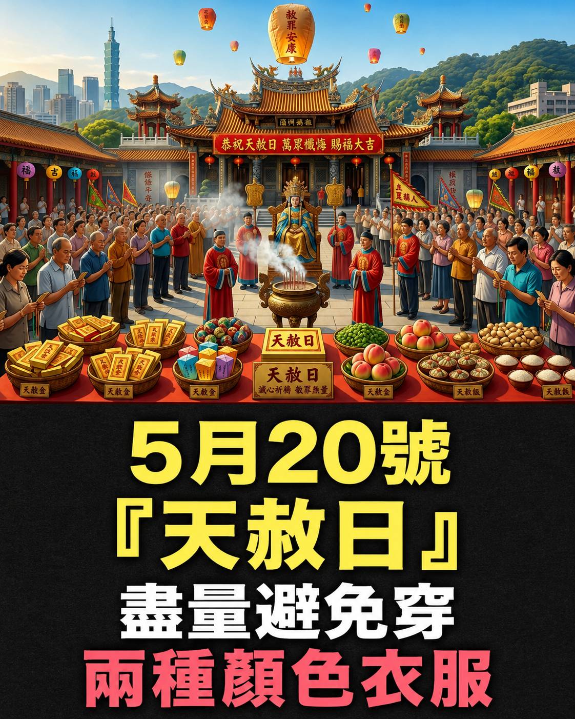 『天赦日』盡量避免穿兩種顏色衣服