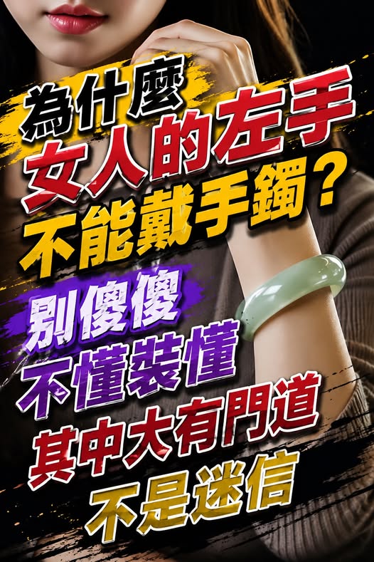 為什麼女人的左手不能戴手鐲？別傻傻不懂裝懂，其中大有門道，不是迷信