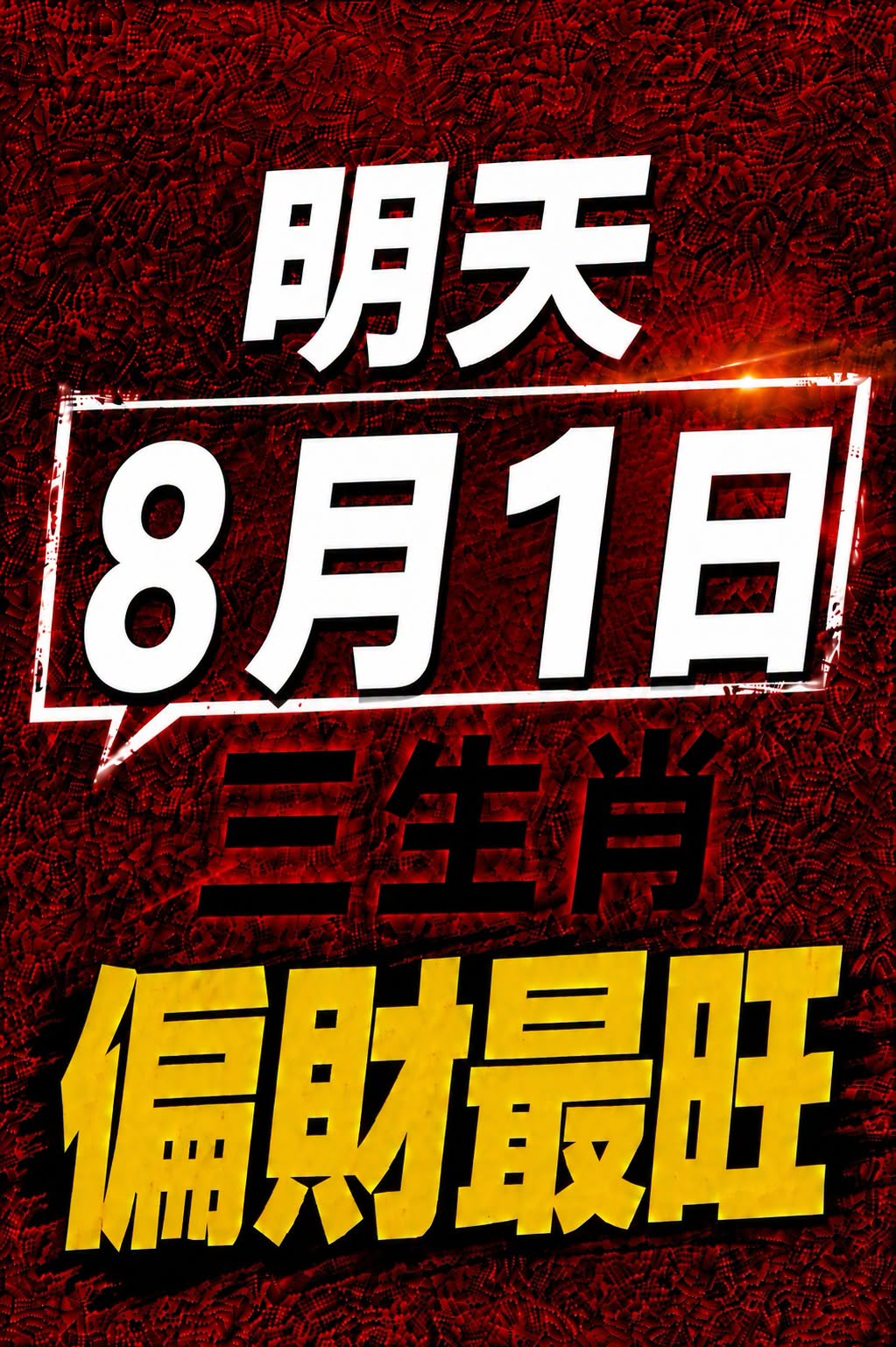 明天 8月1日 三生肖 偏財最旺！