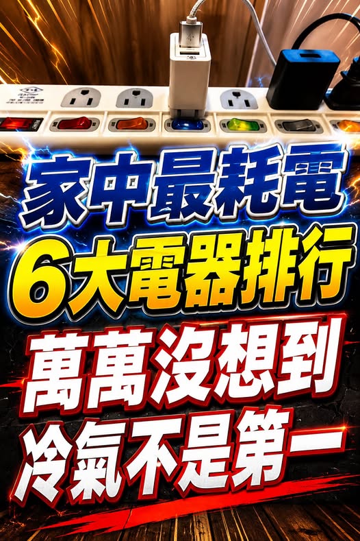 家中「最耗電6大電器排行」，萬萬沒想到冷氣不是第一