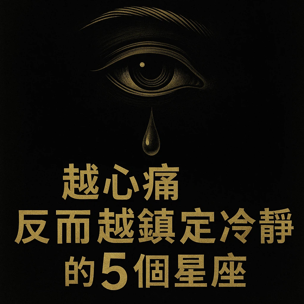 越心痛，反而越鎮定冷靜的5個星座