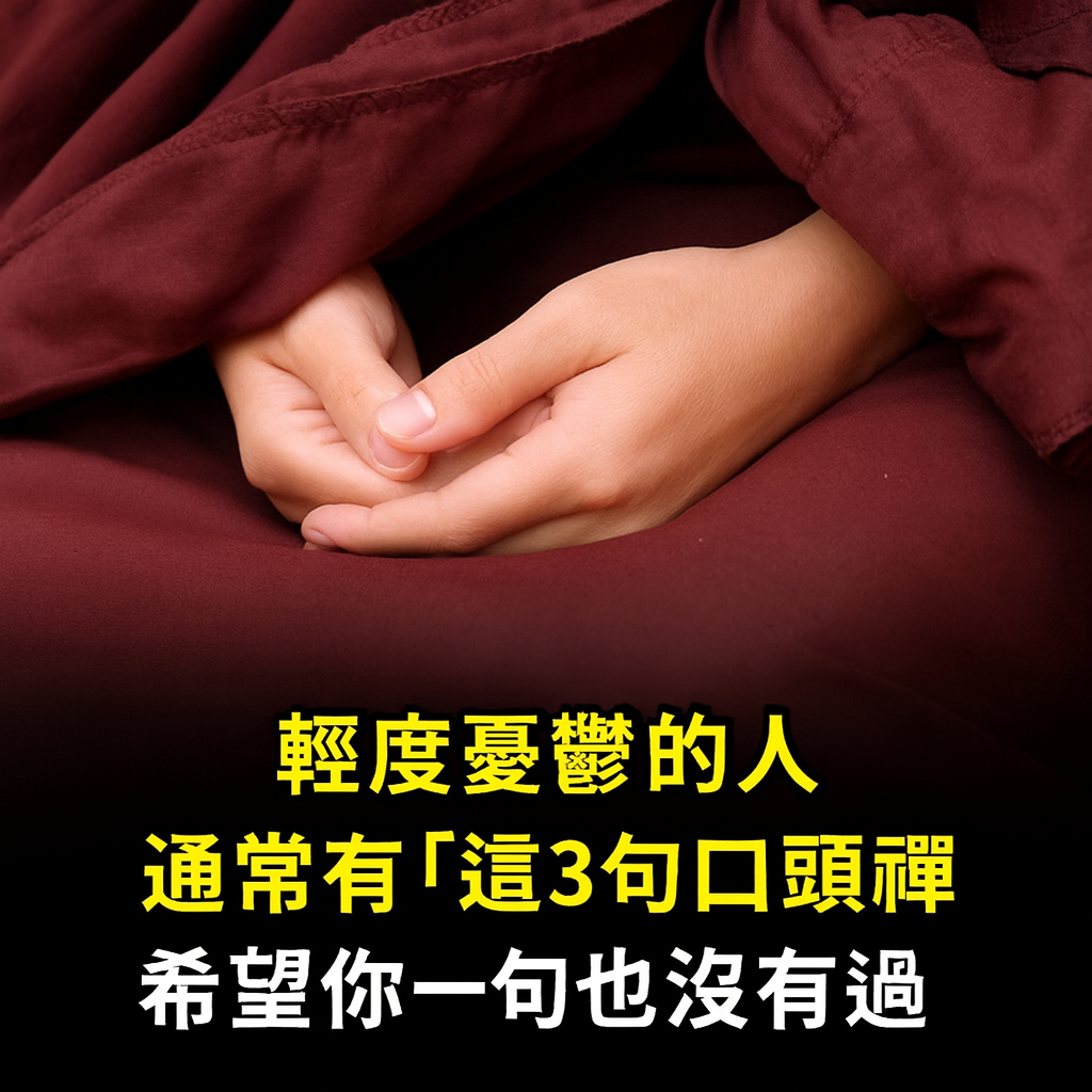輕度憂鬱的人通常有「這3句口頭禪」:希望你一句也沒有說過