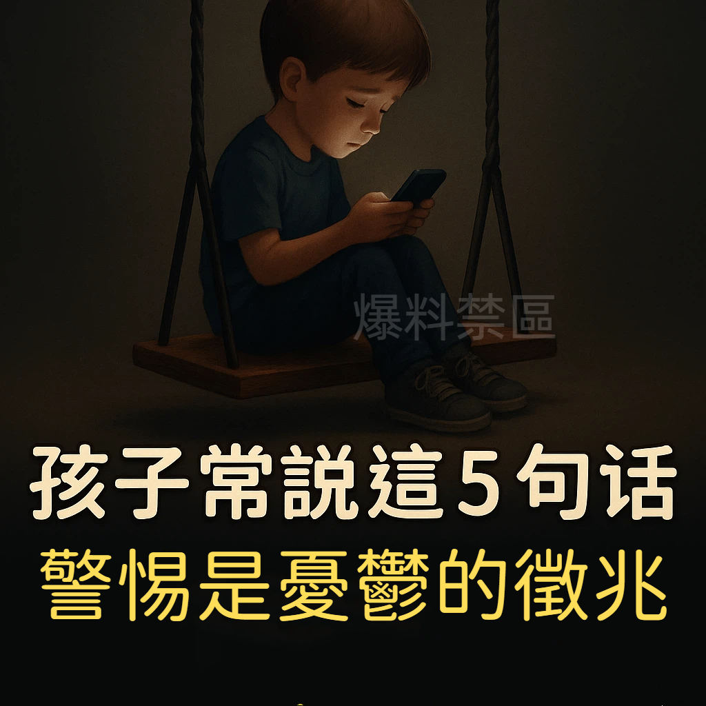 孩子常說這5句話，警惕是憂鬱的徵兆！