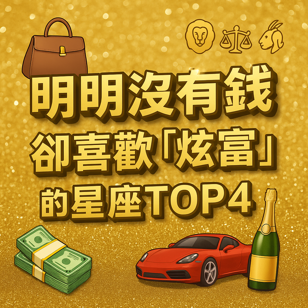 明明沒有錢卻喜歡「炫富」的星座TOP4!