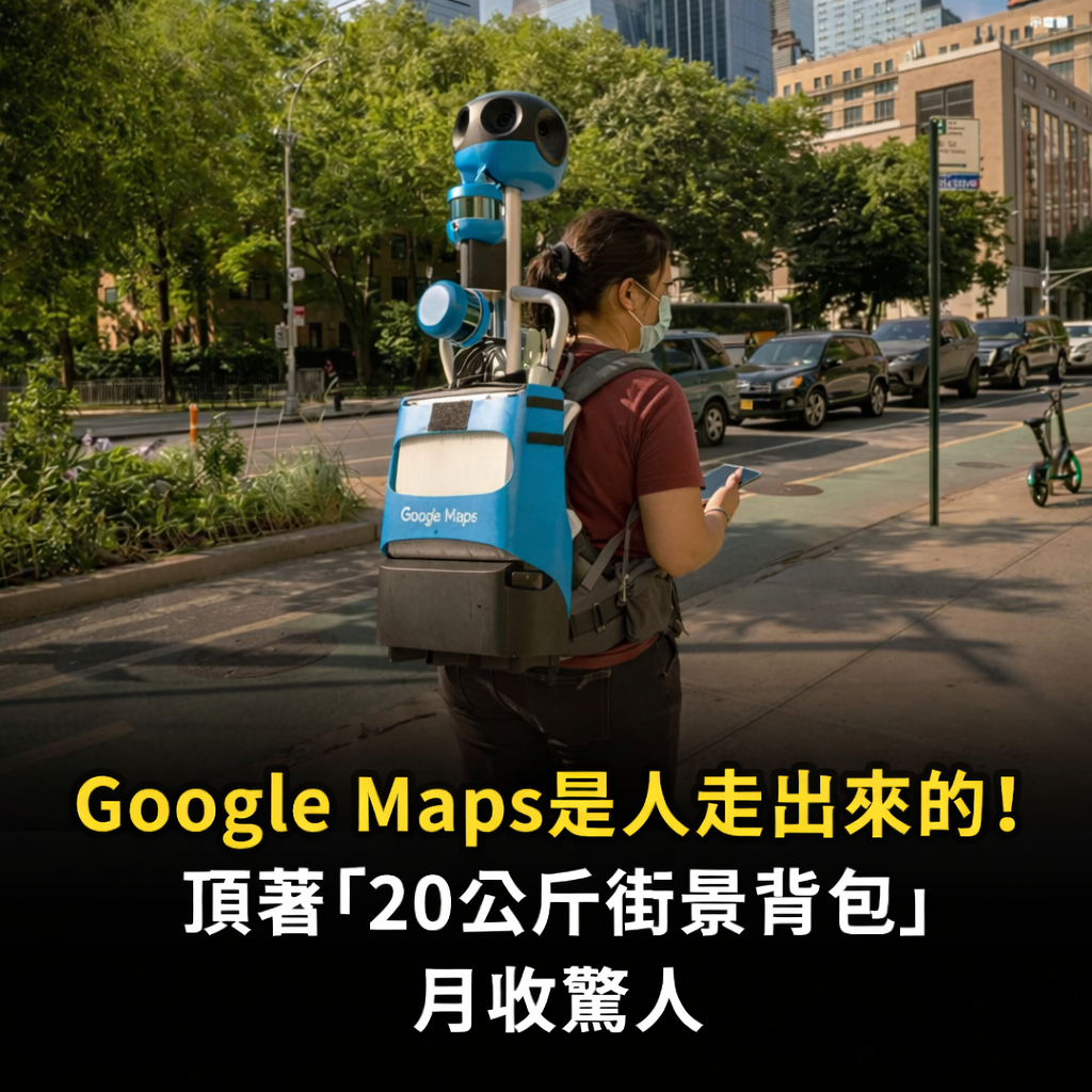 Google Maps是人走出來的?頂著「20公斤街景背包」月薪驚人