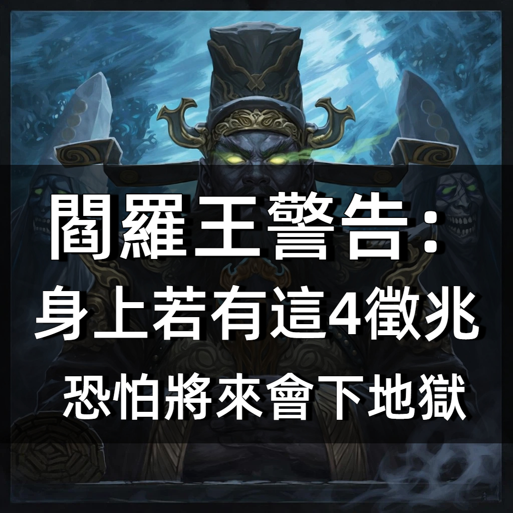 閻羅王警告：身上若有這4徵兆，恐怕將來會下地獄！