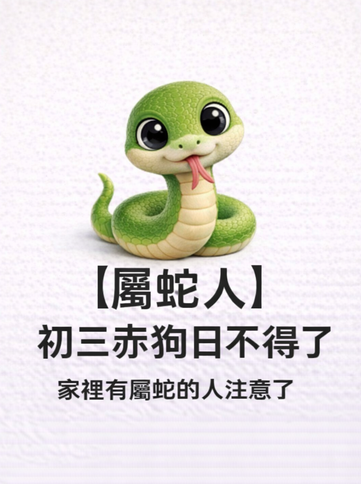 【屬蛇人】初三赤狗日不得了，家裡有屬蛇的人，注意了