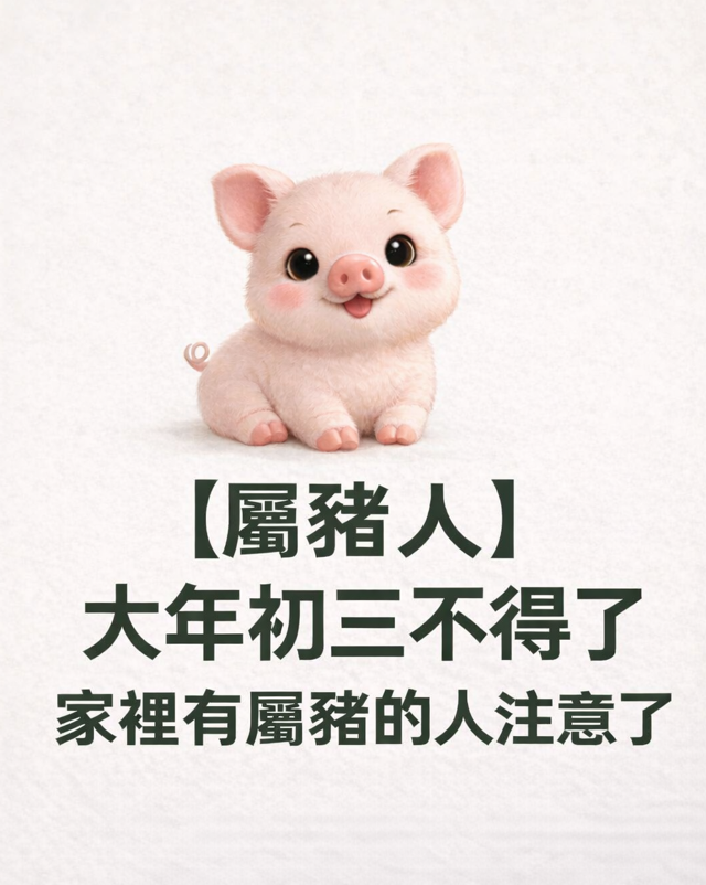 【屬豬人】大年初三不得了，家裡有屬豬的人，注意了