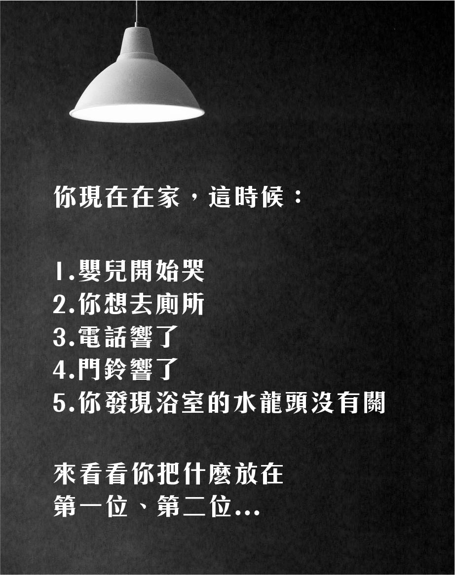 你現在在家，你會怎麼排序這些狀呢 來看看你把什麼放第一