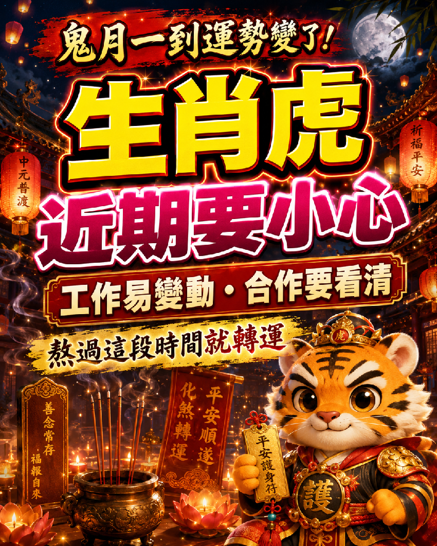 鬼月一到運勢變了！這3個生肖近期要小心，熬過這段時間就轉運！