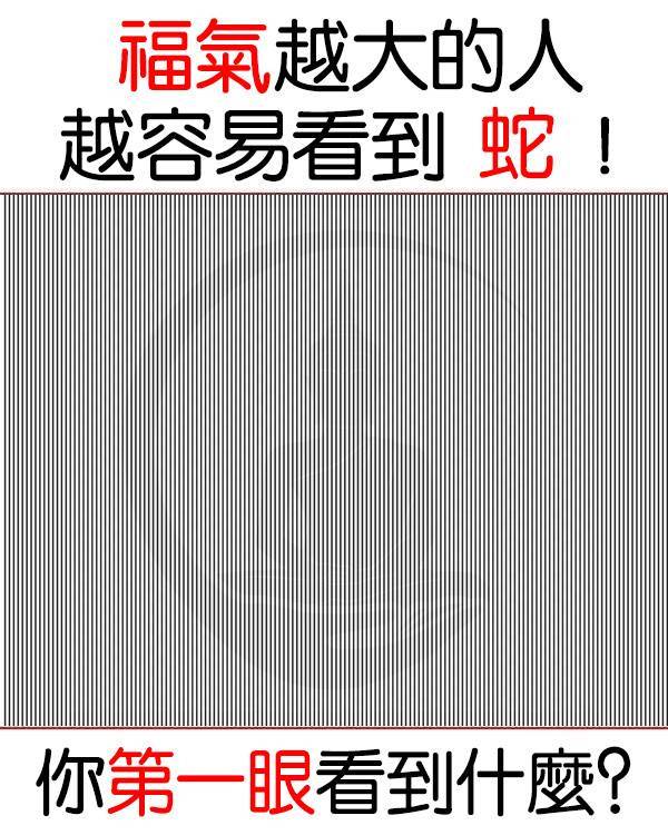 福氣越大的人 ，越容易看到蛇！你第一眼看到什麼？