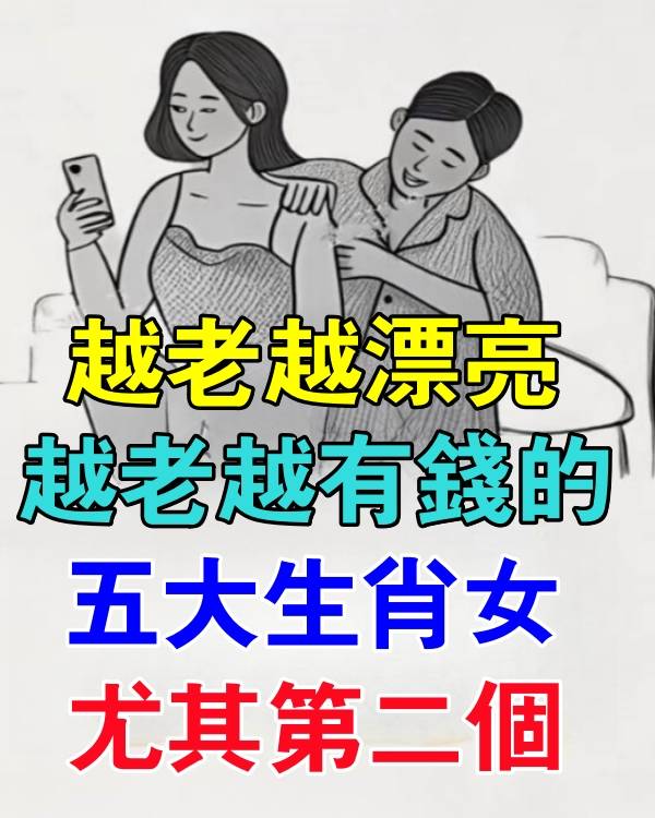 越老越漂亮，越老越有錢的五大生肖女