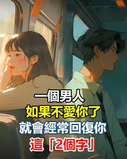 一個男人如果不愛你了，就會經常回復你的「2個字」