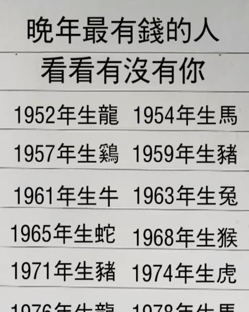 晚年最有錢的人，恭喜你上榜！