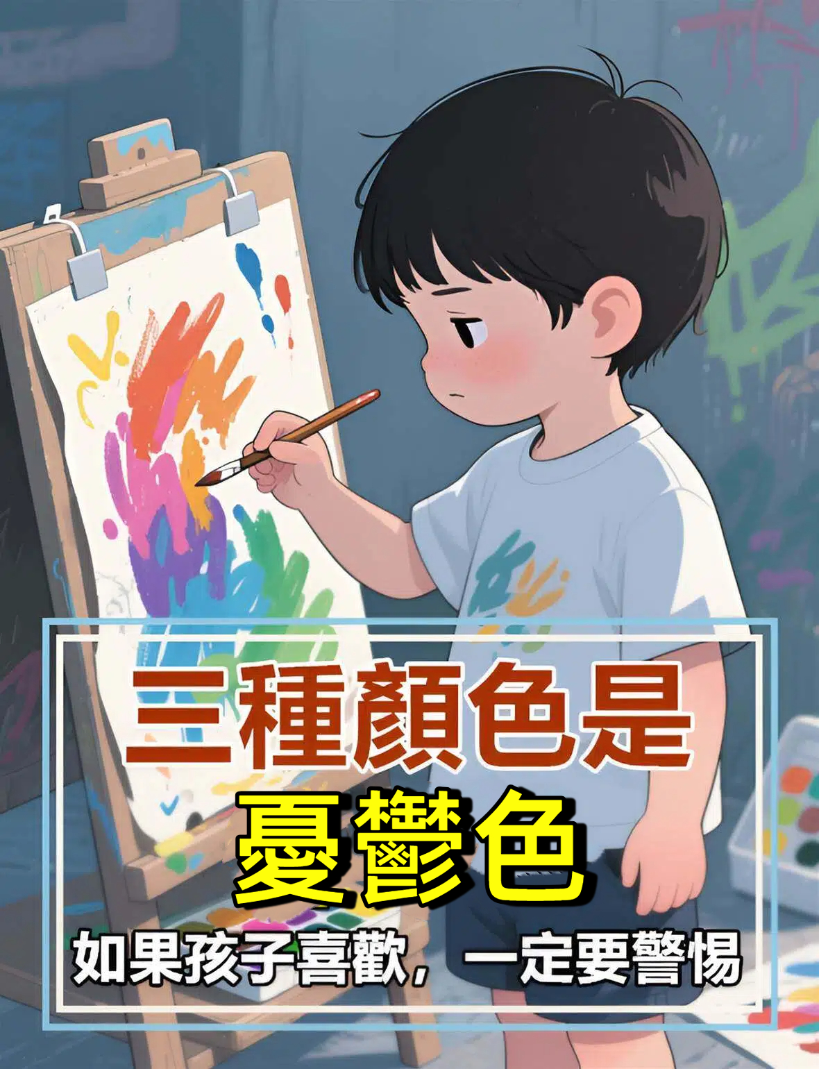 三種顏色是憂鬱色，如果孩子喜歡，一定要警惕！