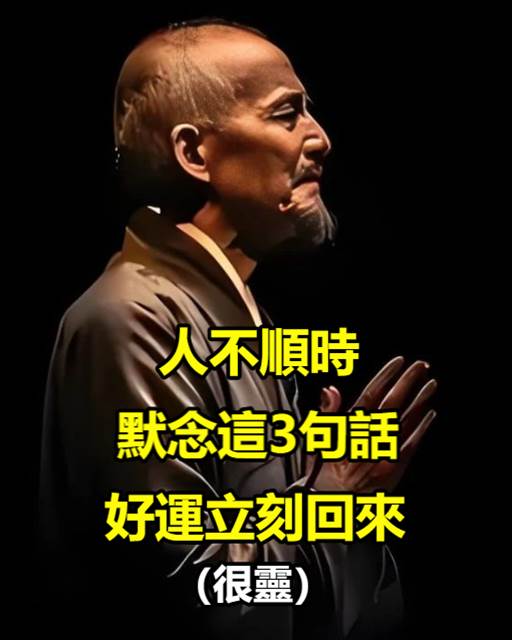 人不順時，默念這3句話，好運馬上回來（很靈）