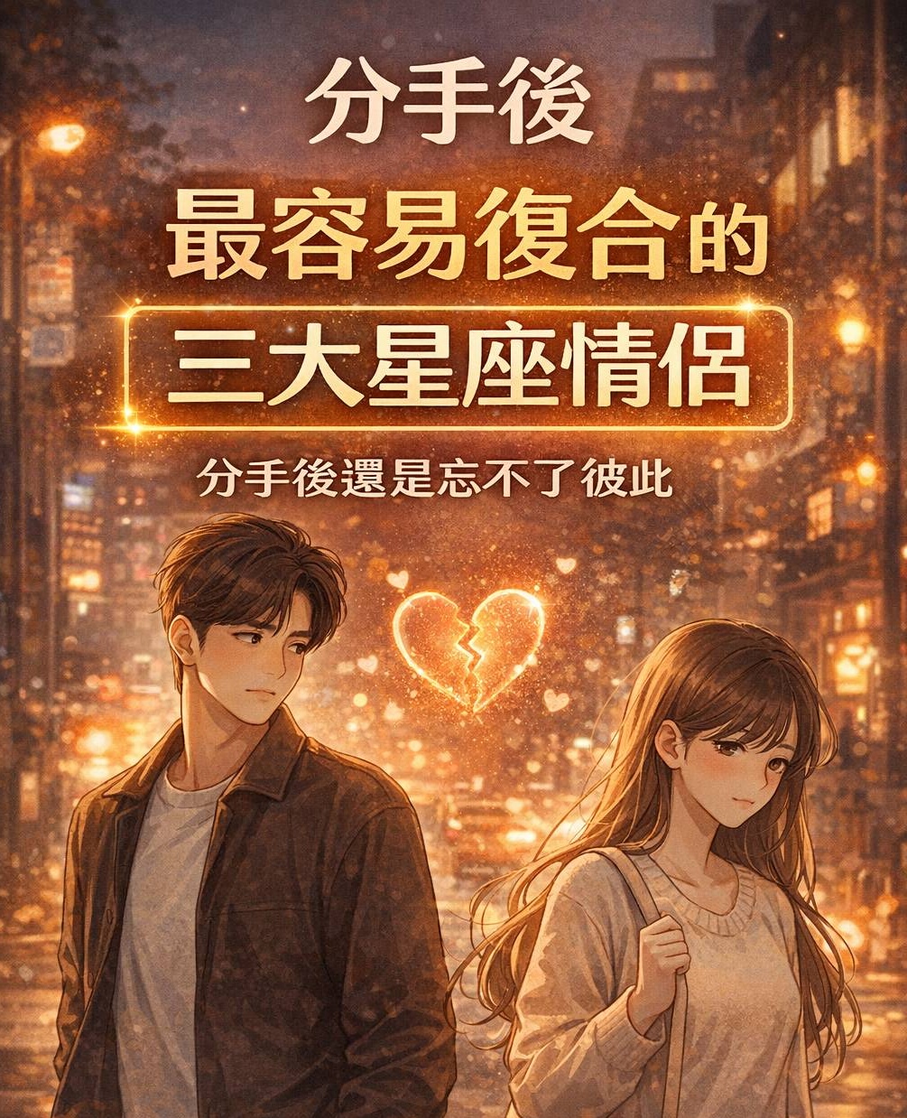 分手後 最容易復合的三大星座組合