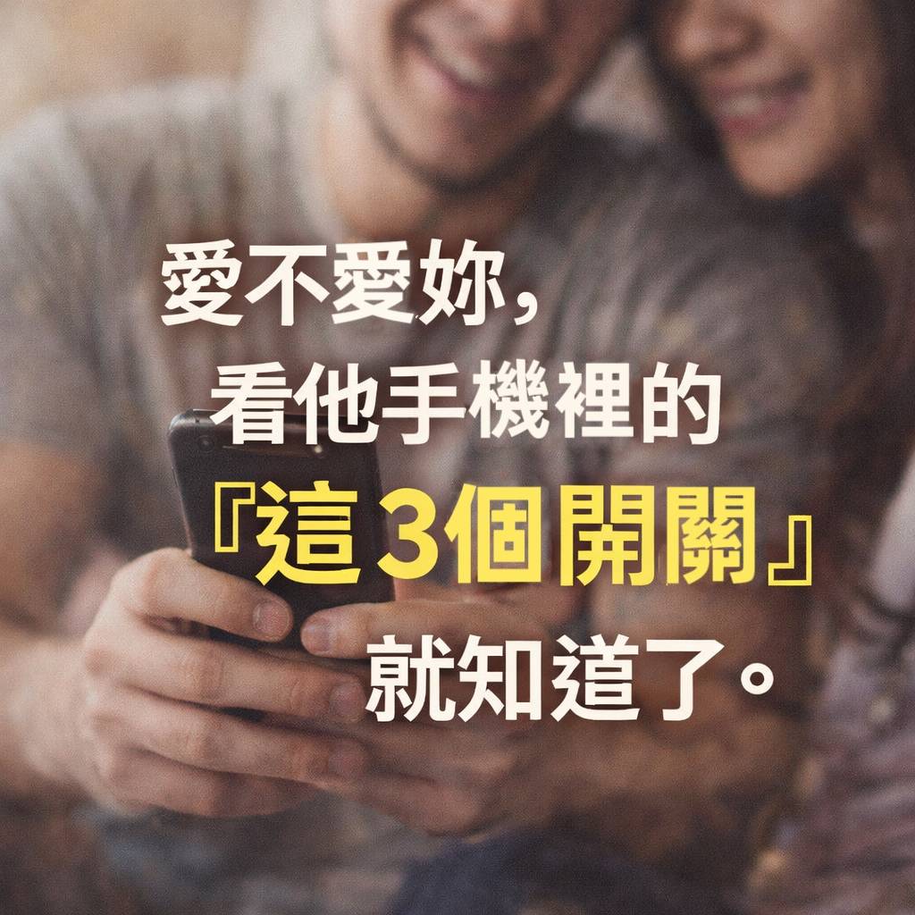 愛不愛妳，看他手機裡的『這 3 個開關』就知道了。