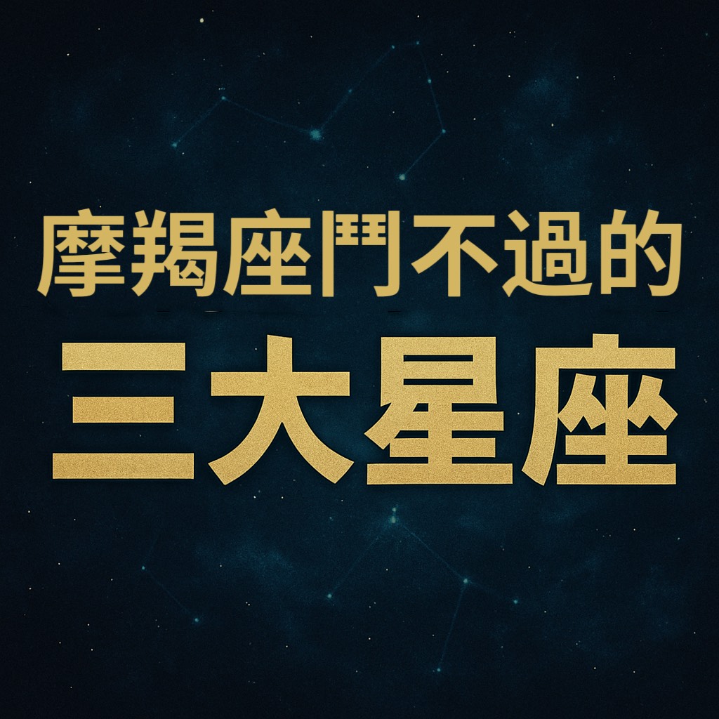 魔羯座鬥不過的三大星座